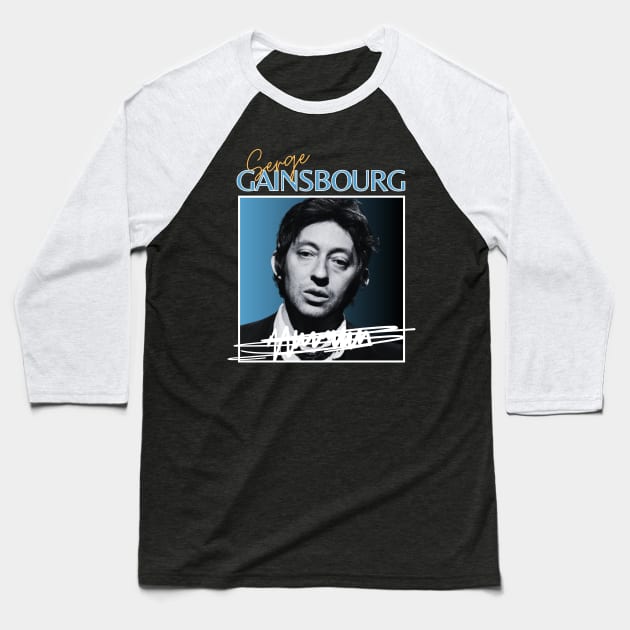 Serge gainsbourg///original retro Baseball T-Shirt by DetikWaktu